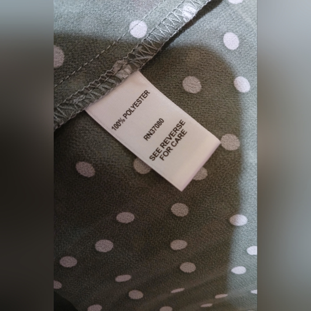 Est 1946 Green‎ Polka Dot Blouse 14/16W Whimsigoth - Picture 4 of 4